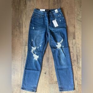 Judy Blue Boyfriend Fit High Waist Dark Blue Jeans 3/26 NWT